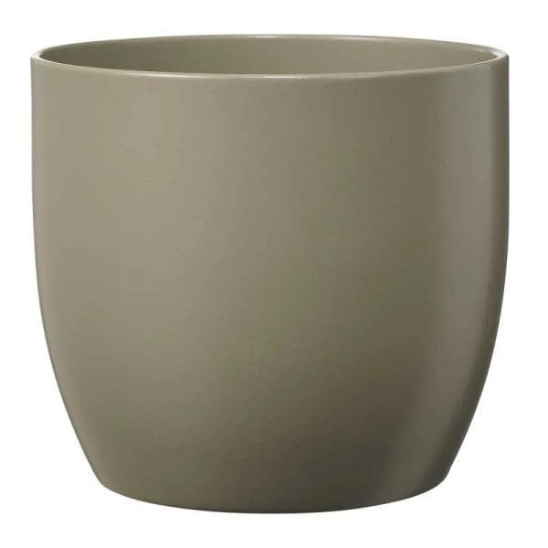 Matte Light Grey Ceramic Pot (16cm)